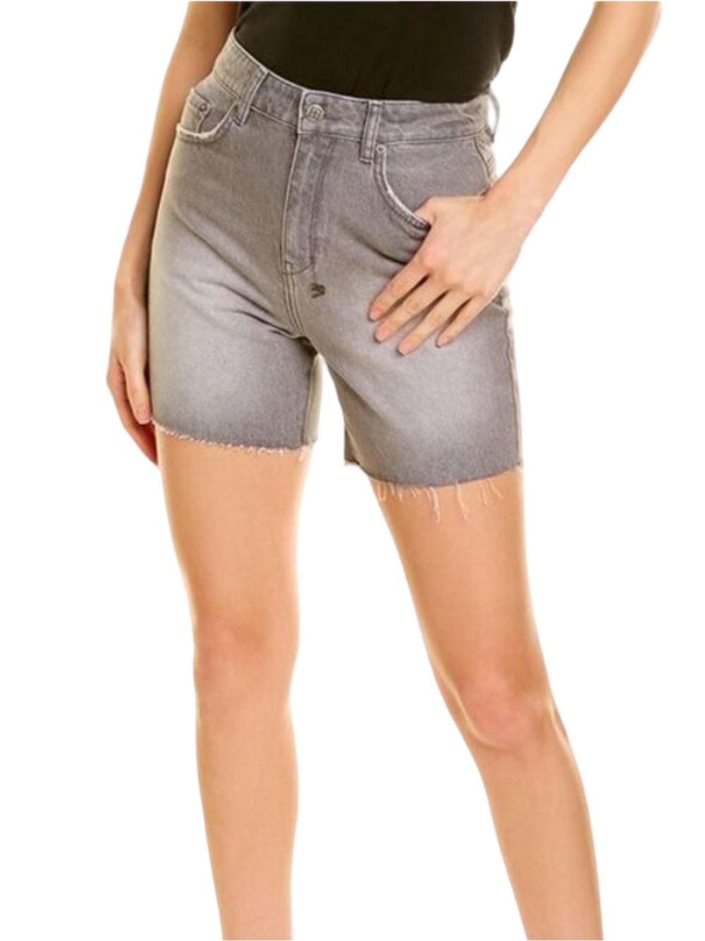 Ksubi Racer Short High Rise Slim Fit Mid Thigh Fit Smoke Grey Size 28